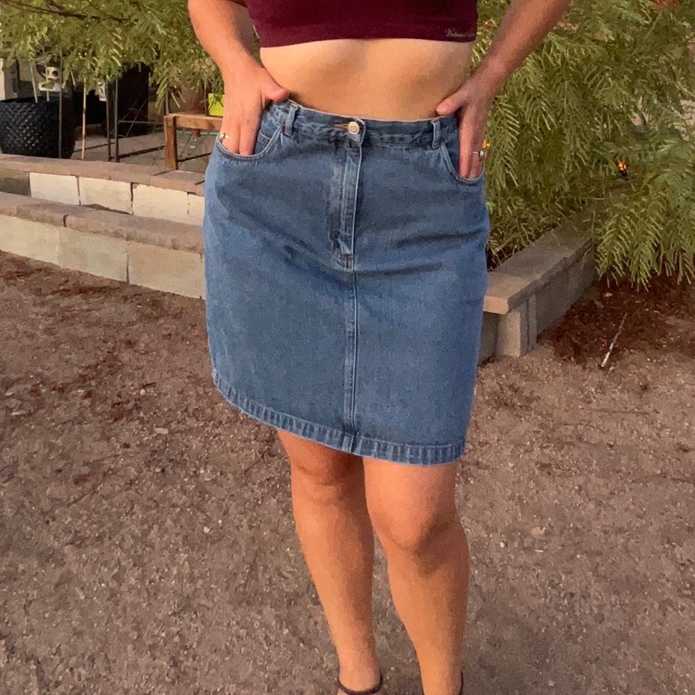 Vintage Pendleton Denim Skirt - Picture 3 of 14